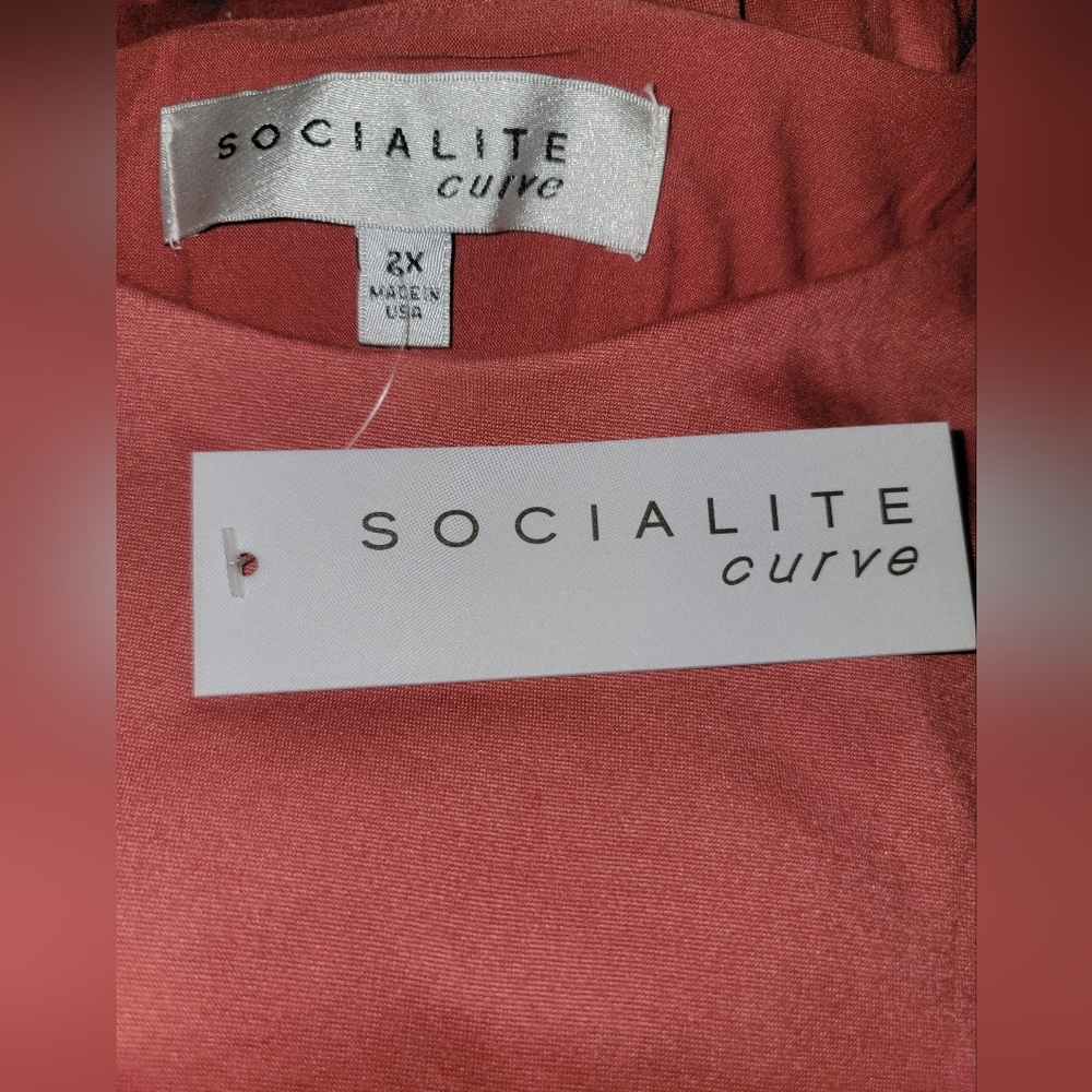 NEW NWT Dia&Co Socialite Blush Abella Long -Sleeved Ruched Dress Sz 2XL - Picture 4 of 4